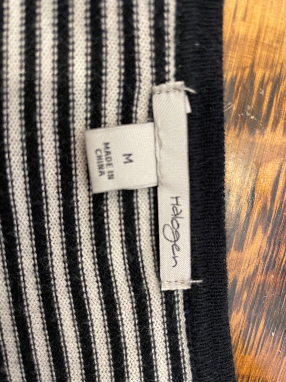 Halogen striped cotton cardigan - M - Picture 5 of 5